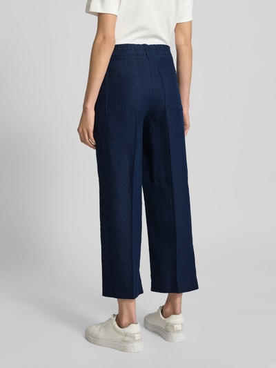 Brax Straight Leg Leinenhose mit verkürztem Schnitt Marine 5