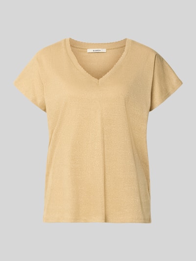 Garcia T-Shirt mit Strukturoptik Gold 1