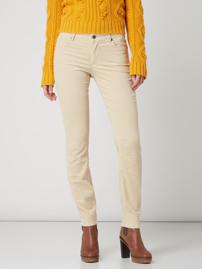 Marc O'Polo Slim Fit Samthose mit Stickerei Sand 4