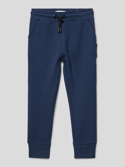 Mango Slim Fit Sweatpants mit Tunnelzug Marine 1