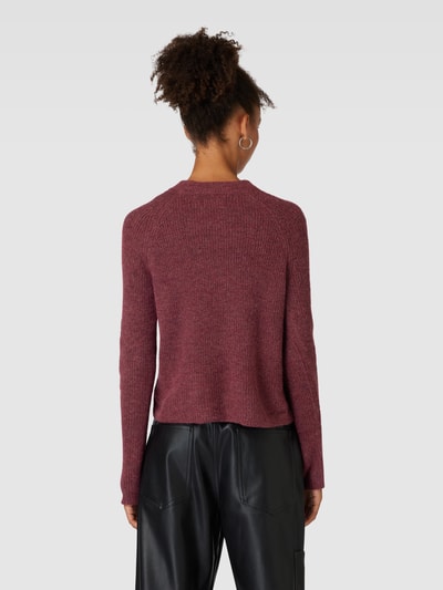 Pieces Gebreide pullover met raglanmouwen, model 'ELLEN' Bordeaux - 5