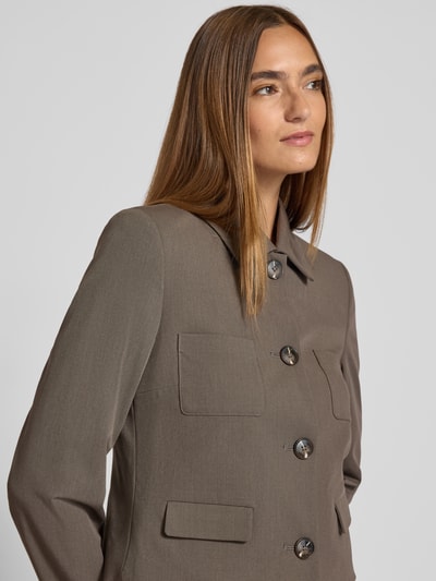 Christian Berg Woman Selection Regular Fit Blazer mit Viskose-Anteil und Umlegekragen Dunkelbraun 3