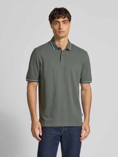 bugatti Poloshirt mit kurzer Knopfleiste Oliv 4