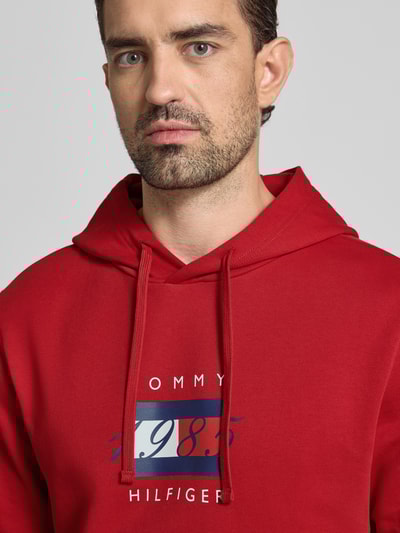 Tommy Hilfiger Regular Fit Hoodie aus reiner Baumwolle Rot 3
