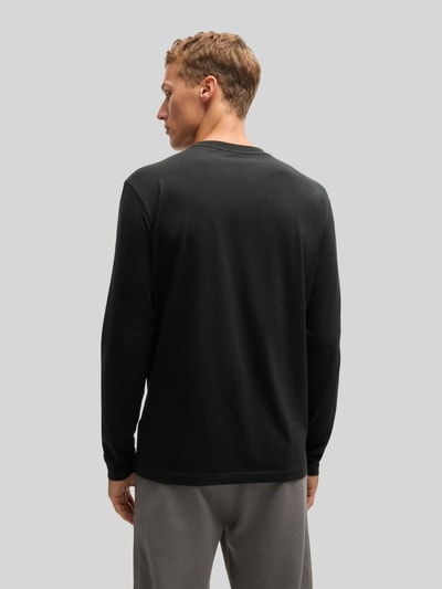 BOSS Green Regular Fit Langarmshirt aus Baumwoll-Mix Modell 'TEE LONG' Black 5