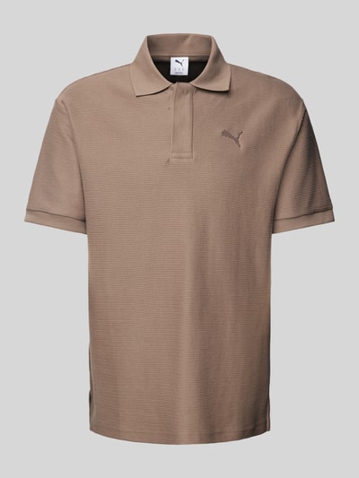 PUMA PERFORMANCE Relaxed Fit Poloshirt mit Label-Stitching Taupe 2