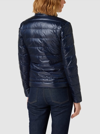 Blauer Usa Daunenjacke mit Stehkragen Marineblau 5
