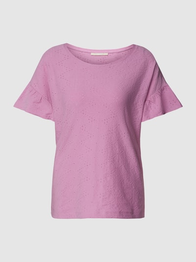 edc By Esprit T-shirt met structuurmotief Roze - 2