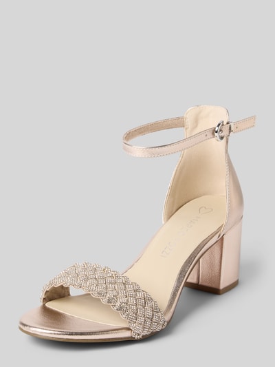 MARCO TOZZI Sandalette mit Ziersteinbesatz Gold 1