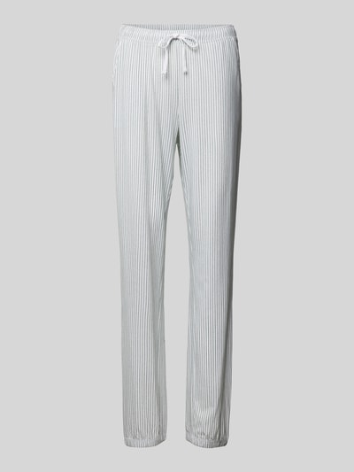 s.Oliver RED LABEL Spodnie od piżamy ze wzorem w paski model ‘Everyday’ Oliwkowy 1
