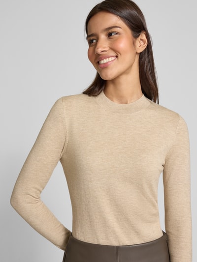 Christian Berg Woman Strickpullover aus Viskose-Mix mit Rundhalsausschnitt Sand Melange 3