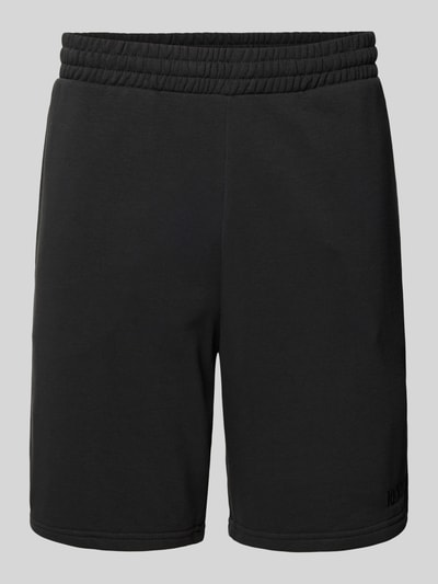 REVIEW Relaxed Fit Sweatshorts mit Label-Stitching Black 2
