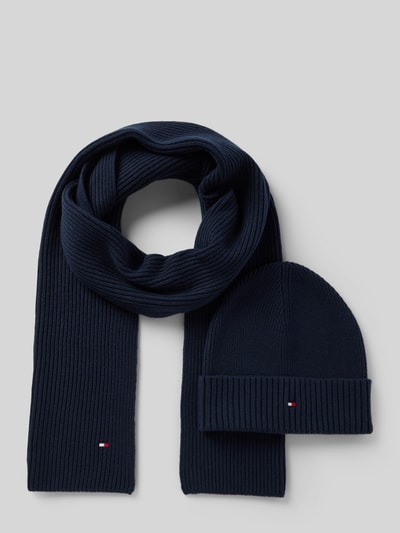 Tommy Hilfiger Beanie im Set mit Schal Marine 1