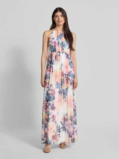 Jake*s Cocktail Abendkleid mit gelegten Falten Ecru 4