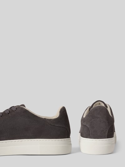 SELECTED HOMME Sneakersy niskie z naturalnej skóry bydlęcej nubukowej model ‘DAVID’ Antracytowy 2