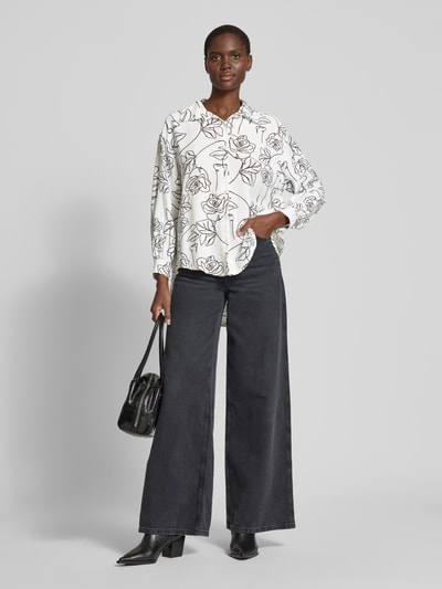 ZABAIONE Regular fit overhemdblouse met doorknoopsluiting Offwhite - 1