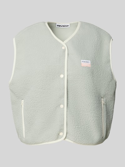 Review Gilet met drukknoopsluiting Bleu - 2