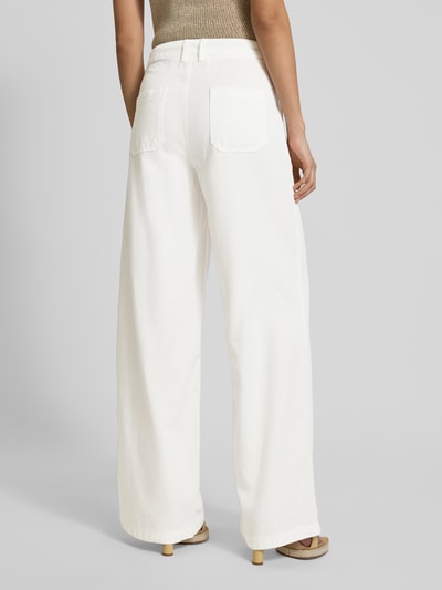 Oui Hose mit weitem Bein und Eingrifftaschen Offwhite 5