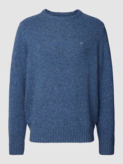 Fynch-Hatton Strickpullover in Melange-Optik Modell 'Donegal' Blau Melange 2