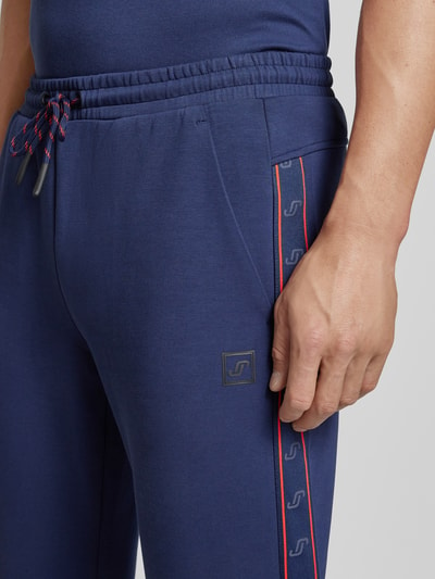 Joy Regular Fit Sweatpants mit Kontraststreifen Modell 'G-Style' Dunkelblau 3