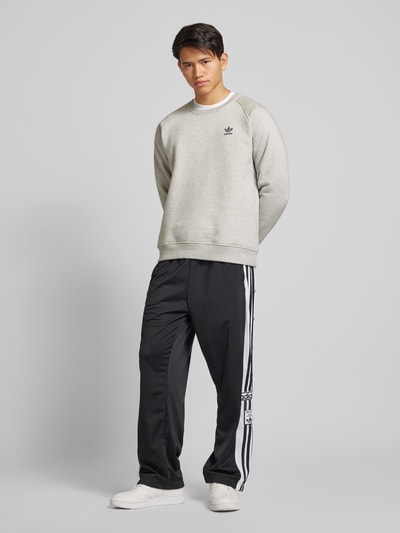 adidas Originals Sweatshirt met labelstitching Lichtgrijs gemêleerd - 1