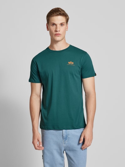 Alpha Industries T-shirt z nadrukiem z logo Petrol 4