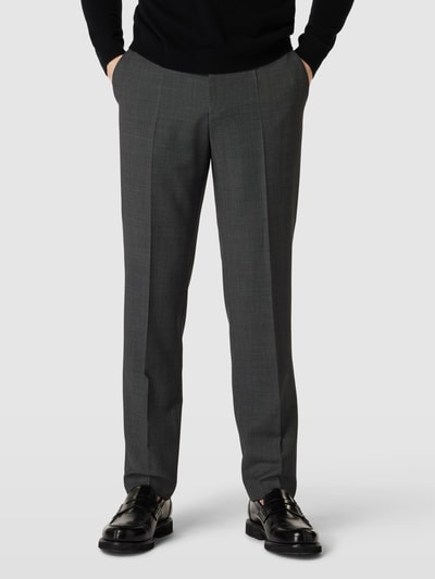 BOSS Pantalon met all-over motief Antraciet - 4