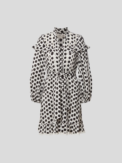 Diane von Furstenberg Knielanges Kleid mit Polka Dots Weiß 2