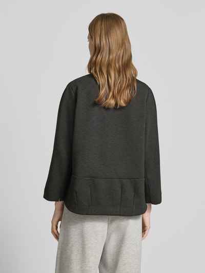 Rich & Royal Sweatshirt met 3/4-mouwen en tuniekkraag Antraciet - 5