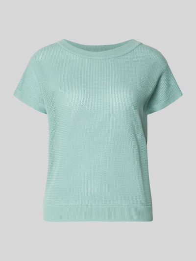 Produktfoto, Strickshirt mit Rundhalsausschnitt von Betty Barclay, Damen, Baumwoll-Mix, Regular-Fit, Strukturmuster, mintgrün, feine Struktur