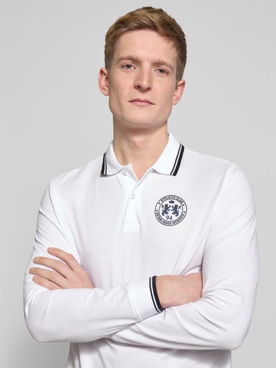 Christian Berg Men Poloshirt mit kurzer Knopfleiste Weiss 3