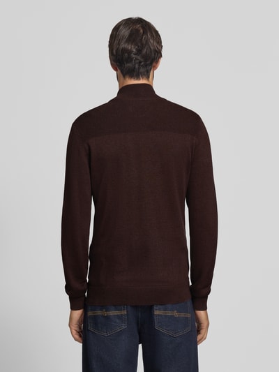 MCNEAL Strickpullover mit Reverskragen Schoko Melange 5