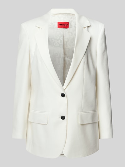 HUGO Leinenblazer mit Reverskragen Modell 'Anetali' Weiss 2