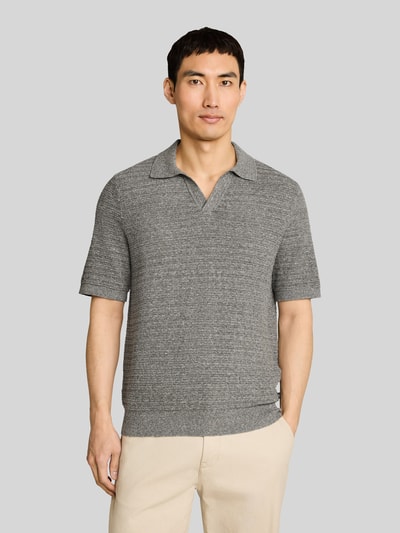 Tom Tailor Koszulka polo z mieszanki bawełny i lnu, krój regular fit Oliwkowy melanż 4