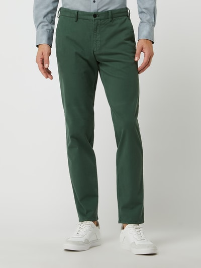 Hiltl Slim straight fit chino met stretch, model 'Thiago' Groen - 4