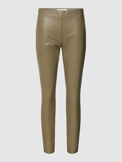 Raffaello Rossi Skinny Fit Hose in Leder-Optik Modell 'RESA' Khaki 2