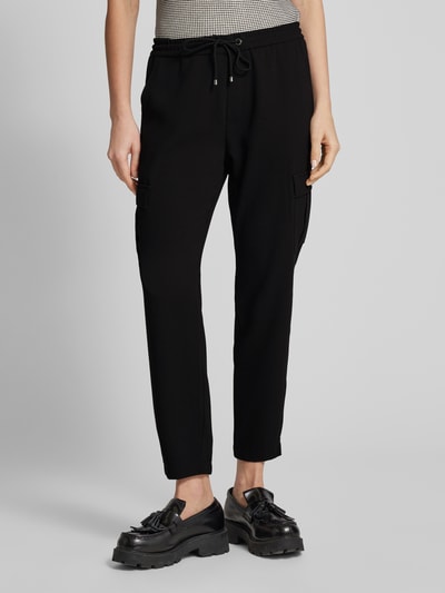 MAC Spodnie cargo o kroju regular fit z elastycznym pasem model ‘Easy Cool’ Czarny 4