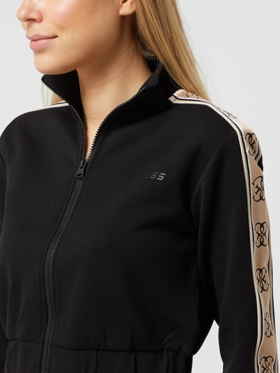 Guess Activewear Cropped Sweatjacke mit elastischem Saum  Black 3