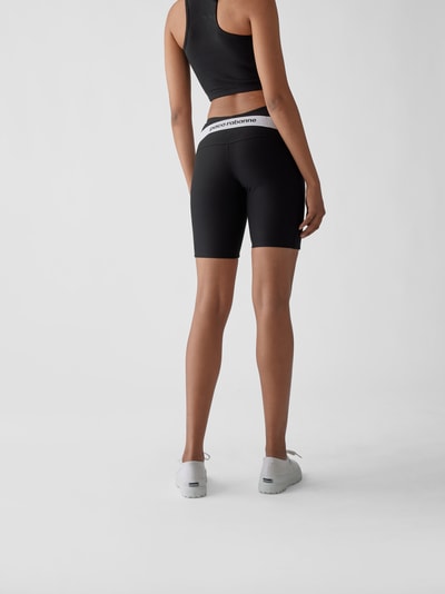 Paco Rabanne Radlerhose mit Label-Patch Schwarz 5