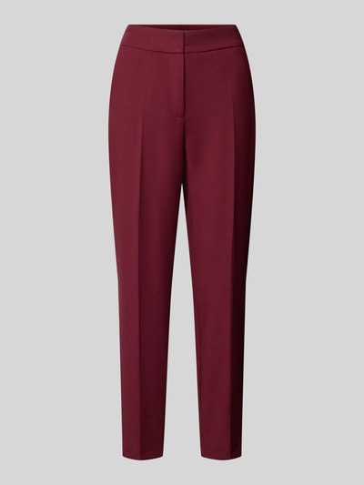 s.Oliver BLACK LABEL Regular fit zakelijke broek met persplooi Bordeaux - 1