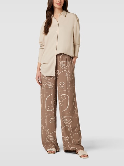 Vila Schlupfhose aus Viskose Modell 'KIKKI' Schlamm 1