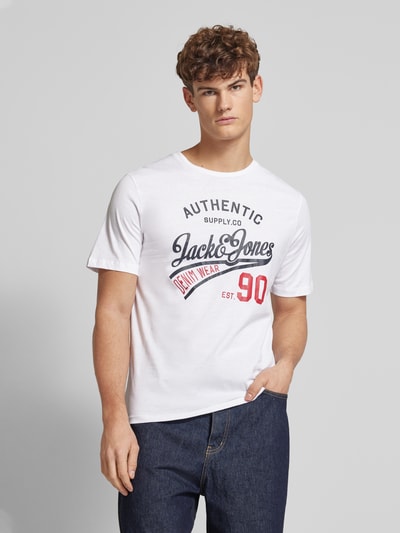 Jack & Jones T-Shirt mit Label-Print Modell 'ETHAN' im 3er-Pack Black 4