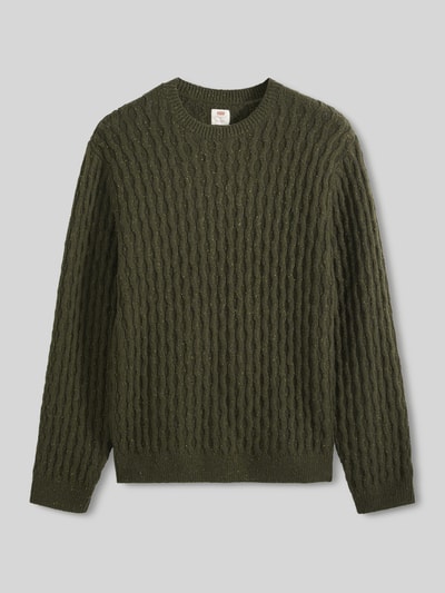 Levi's® Relaxed fit trui van katoenmix met wol Donkerbruin - 2