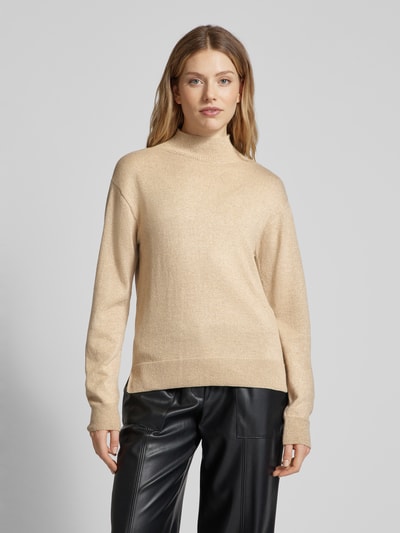 ARMANI EXCHANGE Gebreide pullover met labeldetail Goud gemêleerd - 4