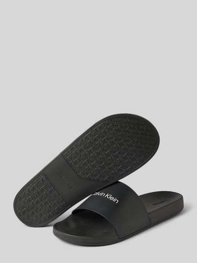 CK Calvin Klein Slides mit Label-Schriftzug Modell 'POOL SLIDE' Black 4