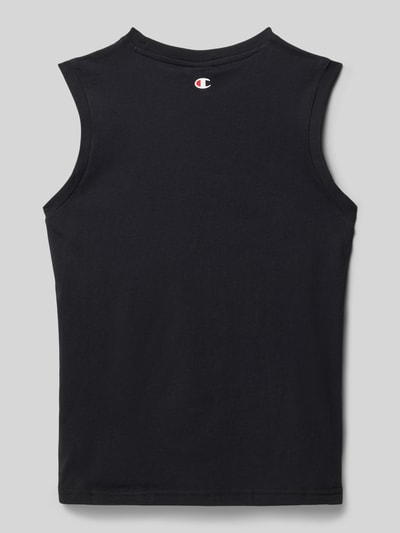 Productfoto, Tanktop met Label-Stitching van CHAMPION in zwart, zuiver katoen, regular fit, ronde hals, ruglengte maat 140: 51 cm