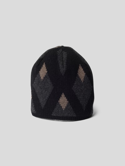 Roberto Collina Beanie mit Allover-Muster Dunkelgrau 4