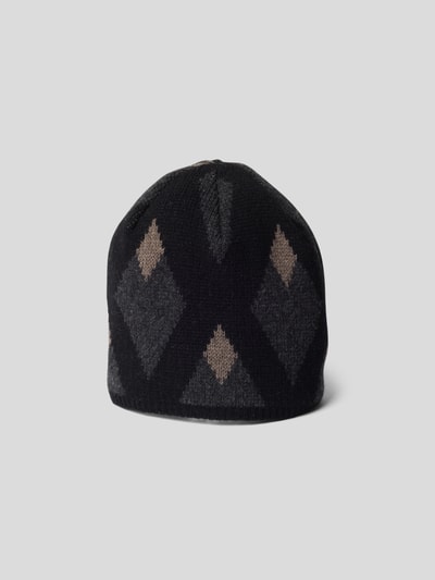 Roberto Collina Beanie mit Allover-Muster Dunkelgrau 4