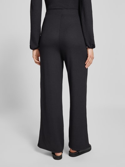 Only Regular fit wijde broek met elastische band, model '30 BILL' Zwart - 5