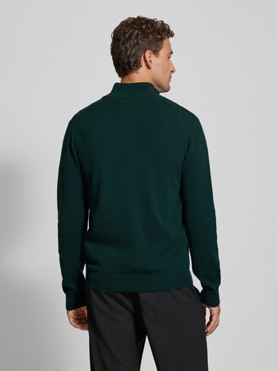 Gant Gebreide pullover met labelstitching, model 'SUPERFINE' Donkergroen - 5